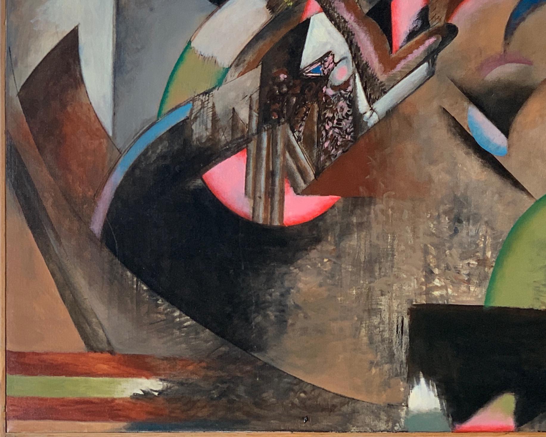 « Arrangements Victor » - Abstrait moderne  Peinture à l'huile d'art - Bill Shields - Modernisme américain Painting par William Shields 