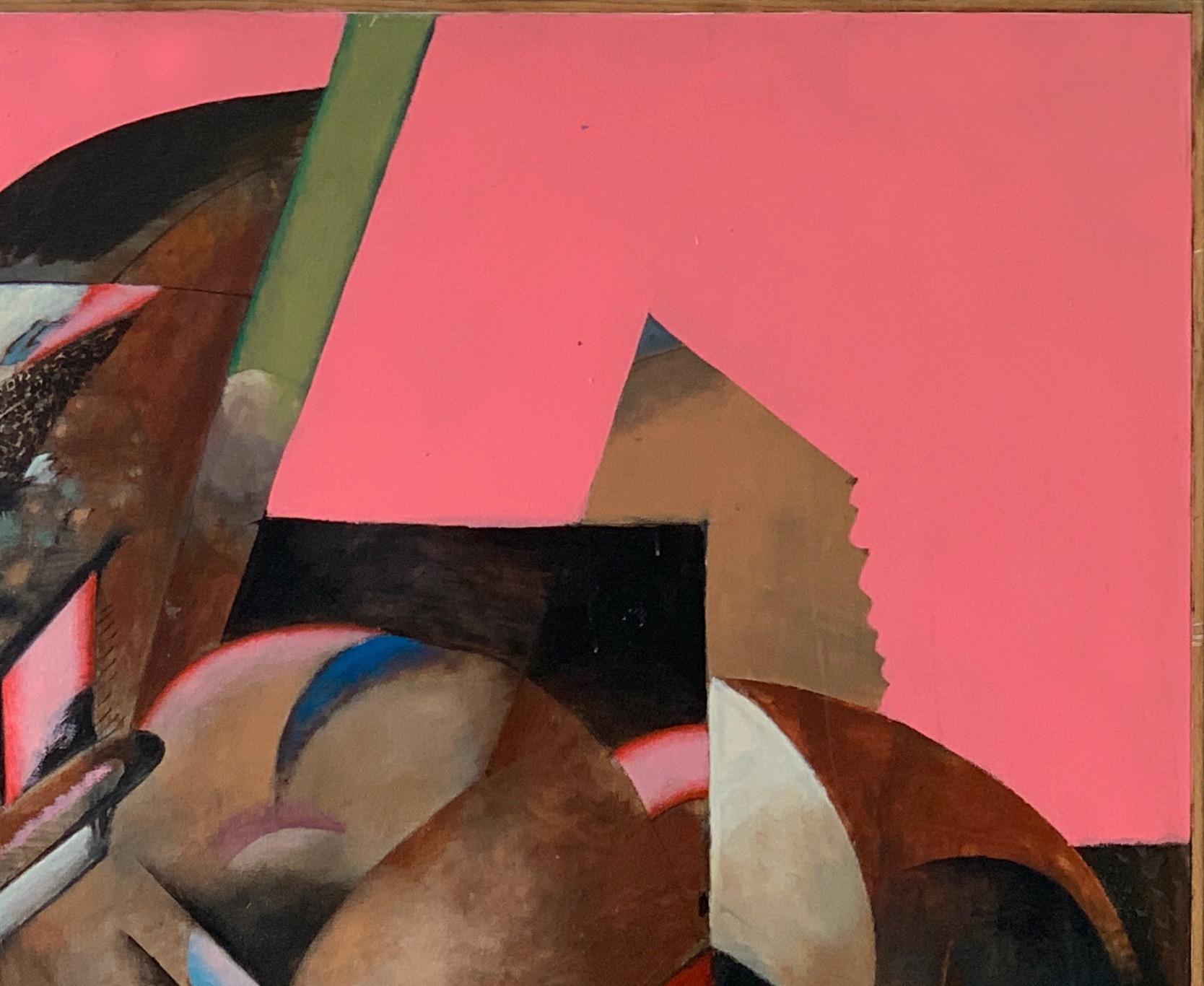 « Arrangements Victor » - Abstrait moderne  Peinture à l'huile d'art - Bill Shields - Noir Abstract Painting par William Shields 