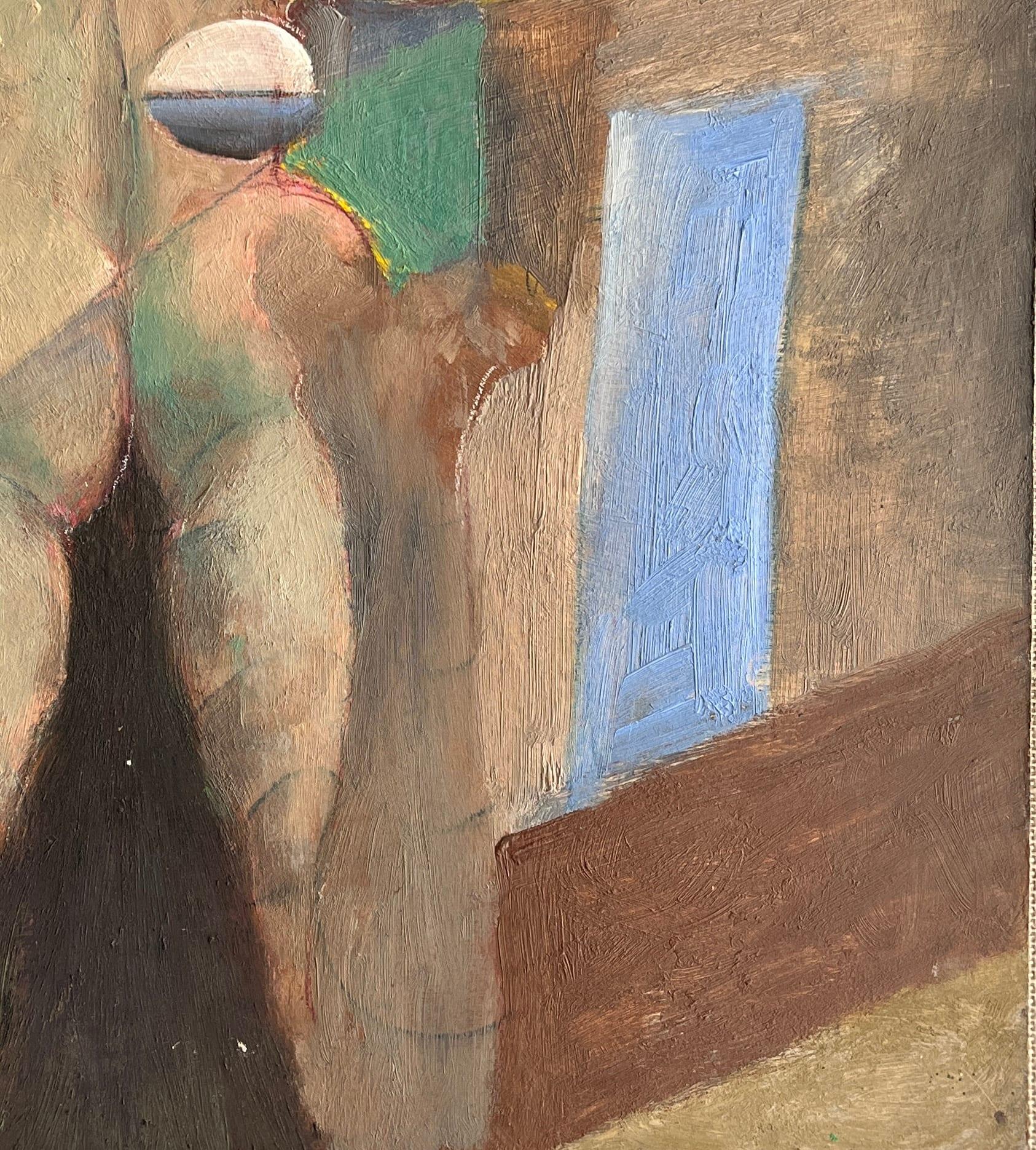 Peinture d'un nu féminin « Nu avec boule » des années 1990 - Moderne Painting par William Shields Jr.