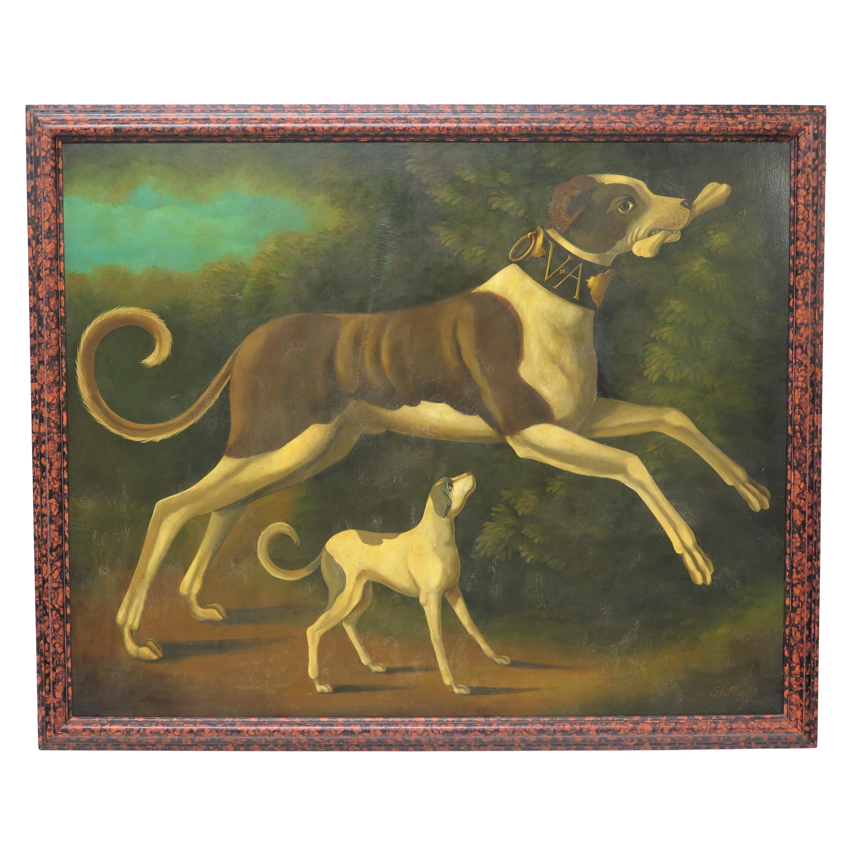 William Skilling (1862-1964) Dogs with Bone Portrait / Picture For Sale