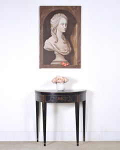 William Skilling "Bust of a Lady" Oil on Canvas Painting 3' Ft