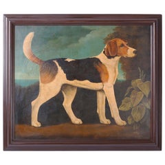 Vintage William Skilling Oil Painting of a Dog