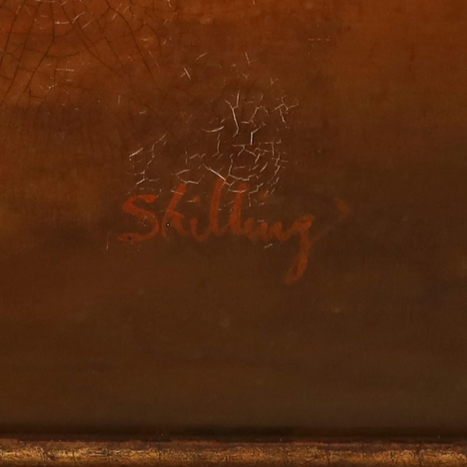 20th Century William Skilling Oil Painting on Canvas of a Cheetah