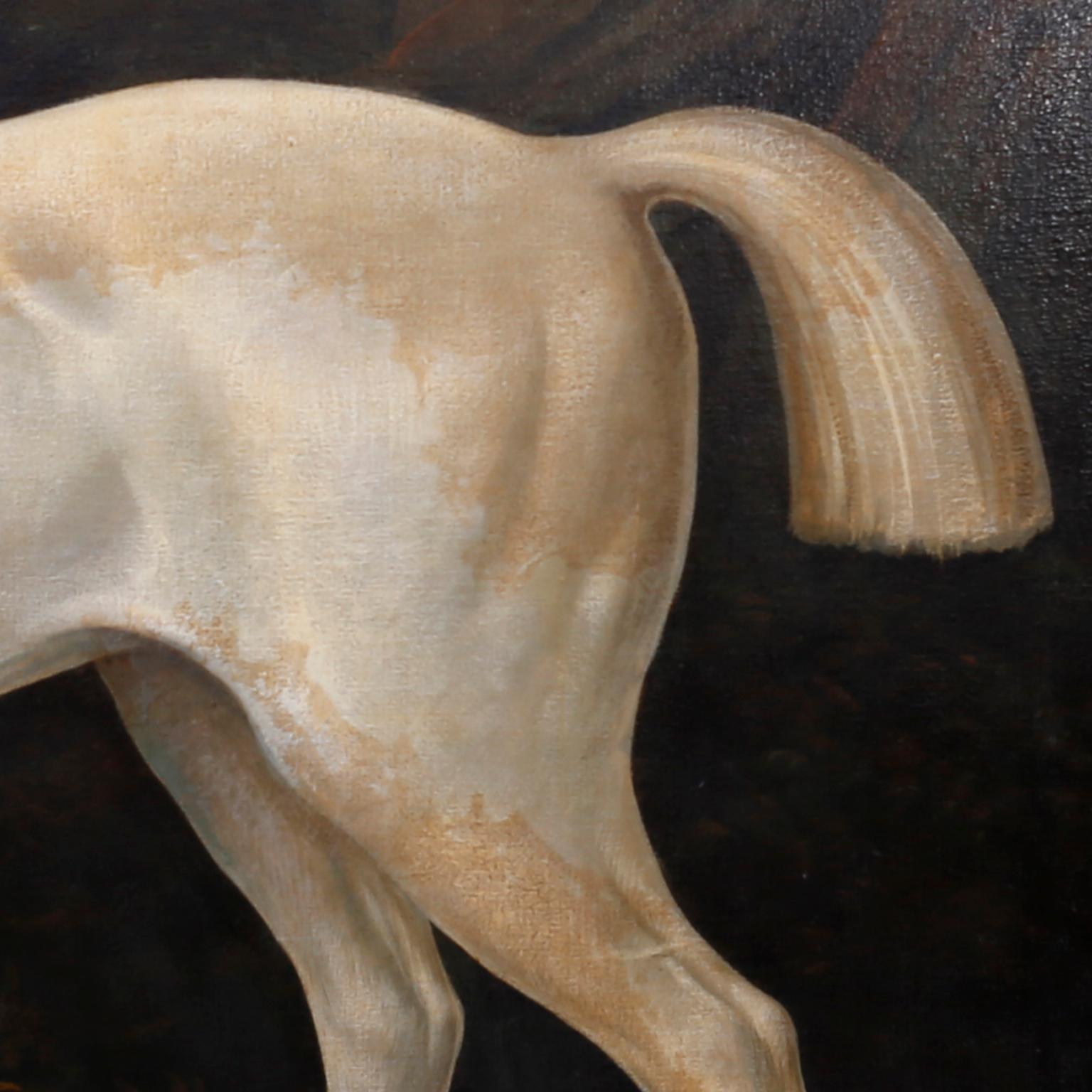 William Skilling Oil Painting on Canvas of a Show Horse In Good Condition In Palm Beach, FL