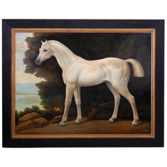 William Skilling - peinture à l'huile sur toile d'un cheval de concours