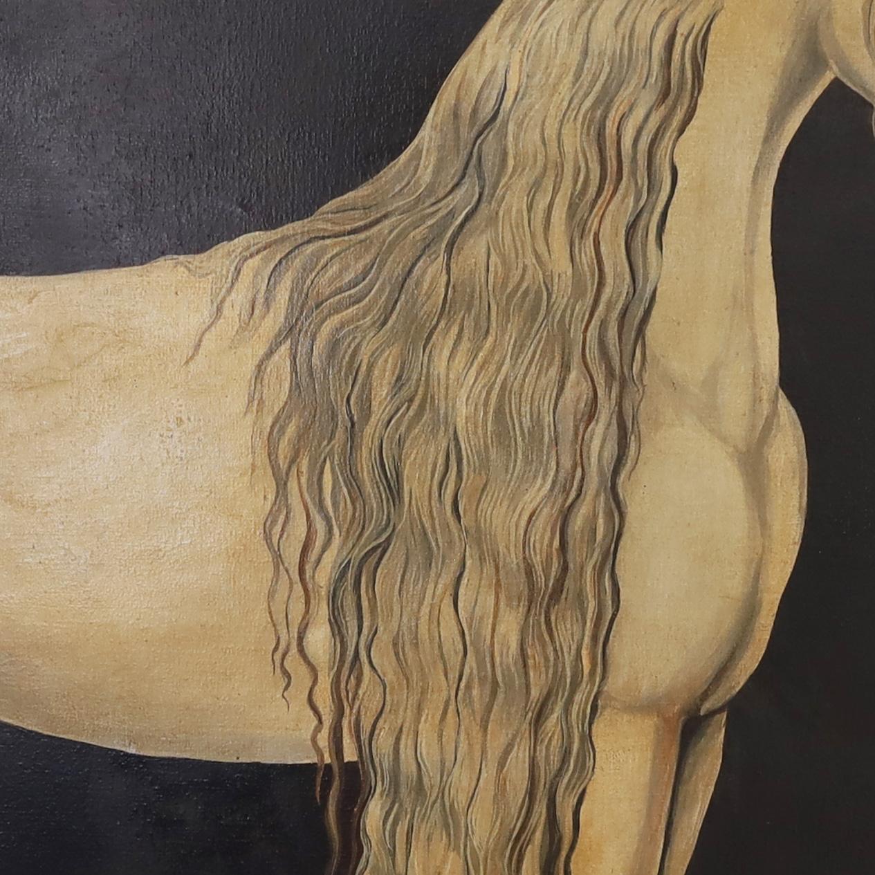 Américain William Skilling peinture sur toile d'un cheval