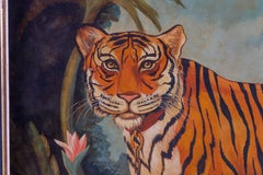 William Skilling ( Amerikanisch/ Britisch, 1862-1964) „Tiger“ Öl auf Leinwand Gemälde