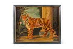 William Skilling (estadounidense/británico, 1862-1964) "Tigre" Óleo sobre lienzo