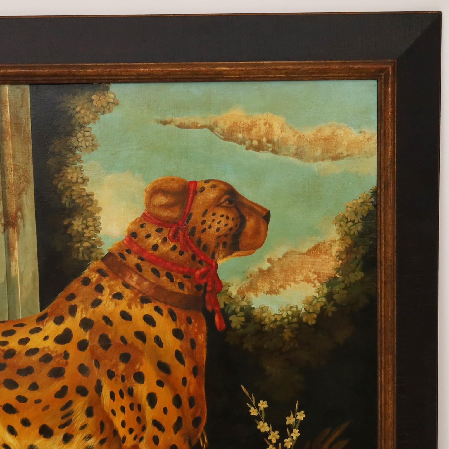 William Skilling Oil Painting on Canvas of a Cheetah 2