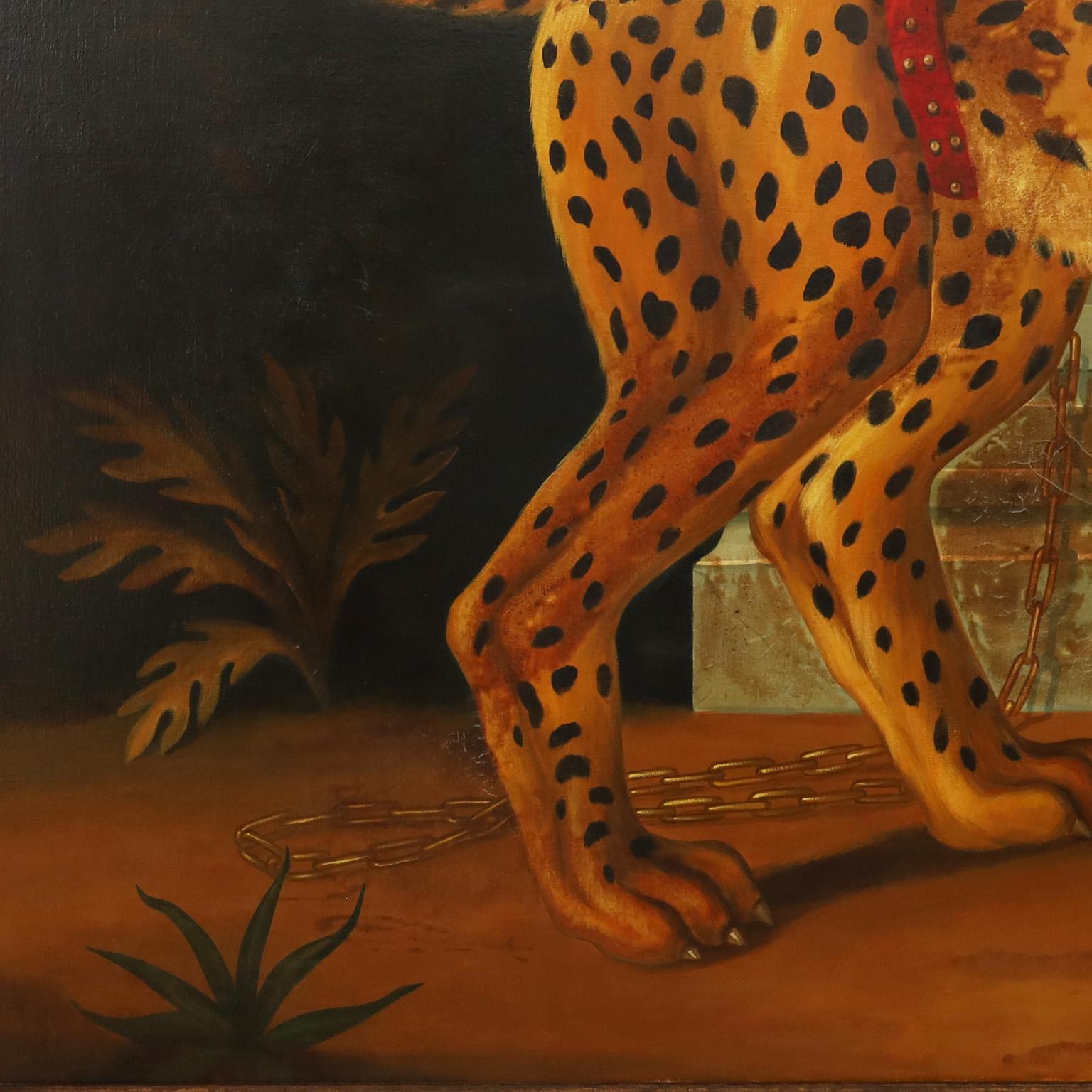 William Skilling Oil Painting on Canvas of a Cheetah 4