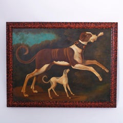 William Skilling Oil Painting on Canvas of Two Dogs