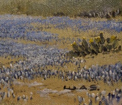 "BLUEBONNETS" TEXAS HILL COUNTRY WILDFLOWERS W.A. SLAUGHTER (1923-2003)