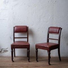 William Smee Leather Library Chairs, London, 1880