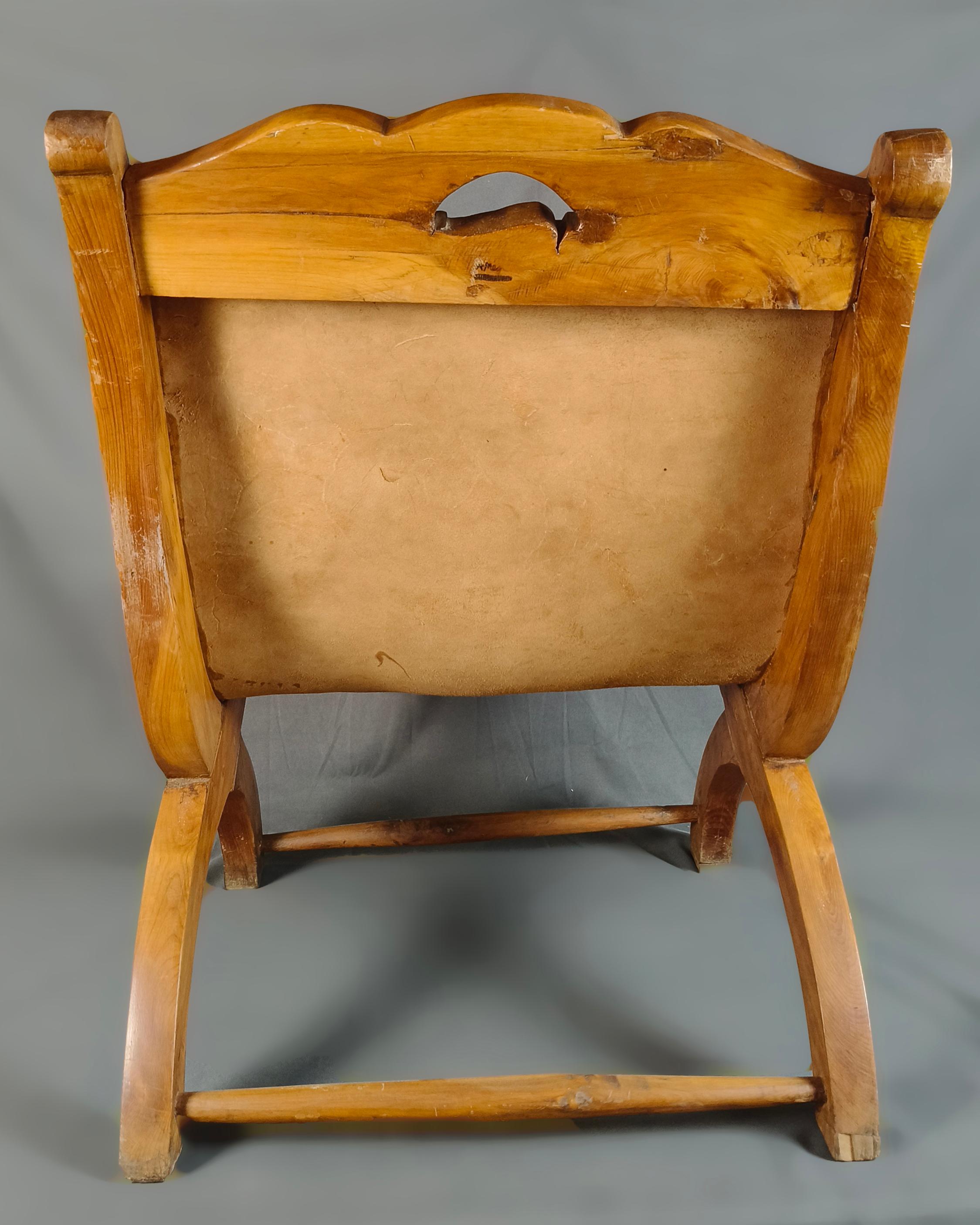 William Spratling 1940er Taxco Sabino Holz- und Lederstuhl Miguelito Butaque aus Holz und Leder im Angebot 4