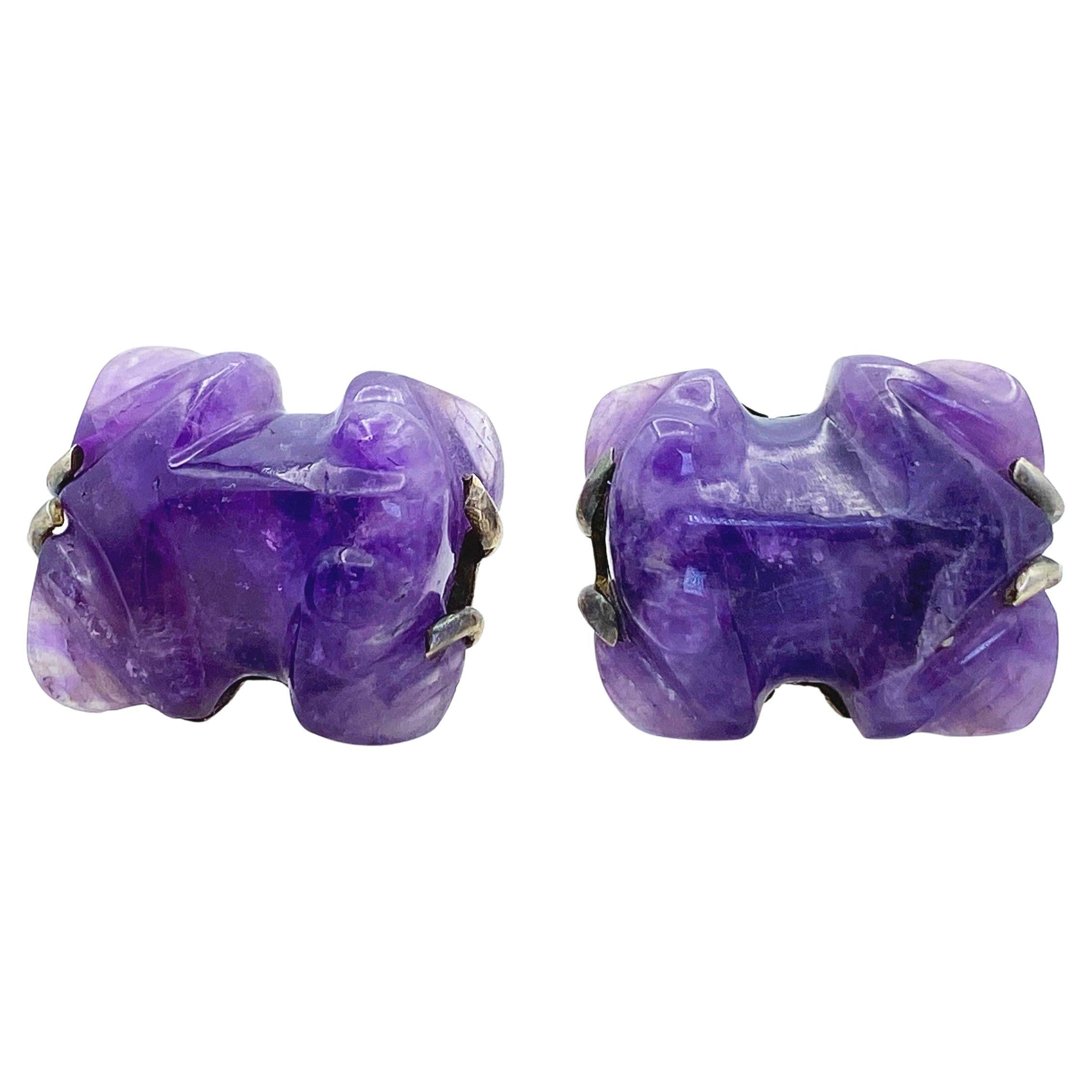 The frog design is one of Spratling's most coveted and hard-to-find collections. This particular pair also has special provence; they are from The Phyllis M. Goddard Collection. Phyllis Goddard was a widely respected collector, researcher and author
