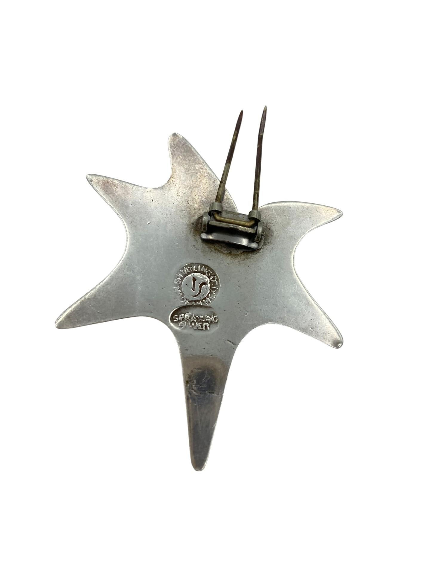 Women's William Spratling Conch Shell Earrings Pin Brooch Set 980 Silver Vintage Taxco For Sale