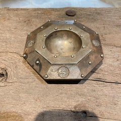 William Spratling Dotted Silver Octagon Dish Bird Motif Modern Mexico 1940s