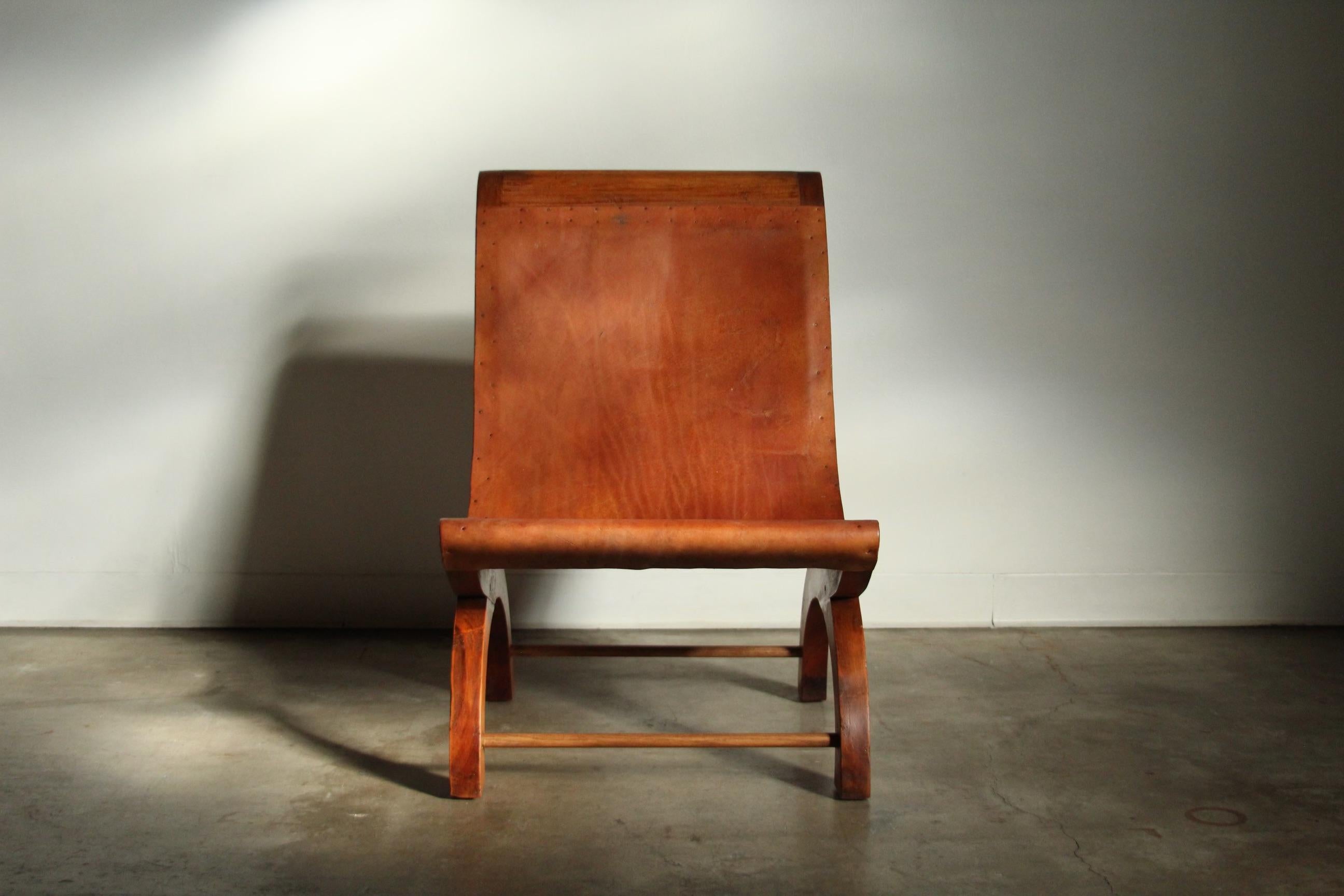 Primitive William Spratling Mexican Butaque Chair, Signed, 1940s