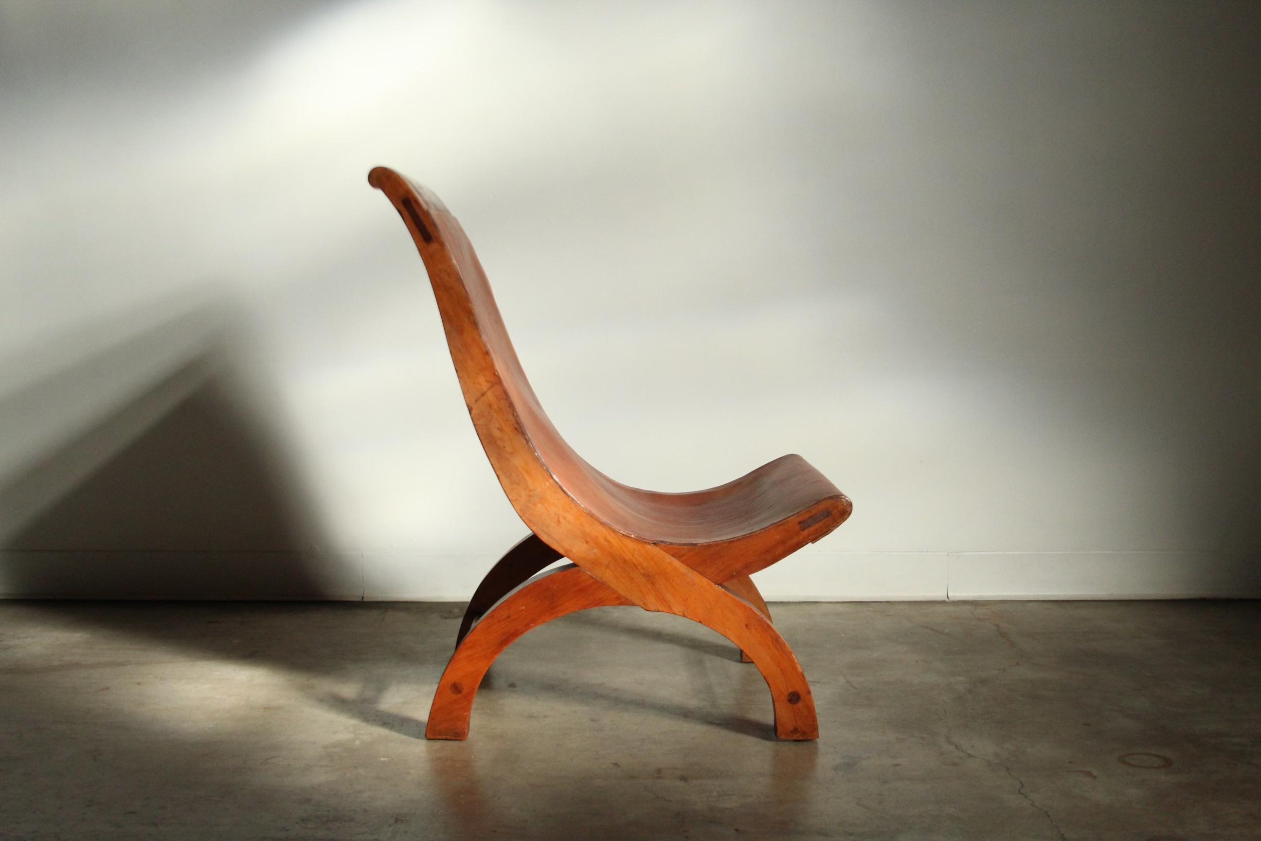 Mid-20th Century William Spratling Mexican Butaque Chair, Signed, 1940s