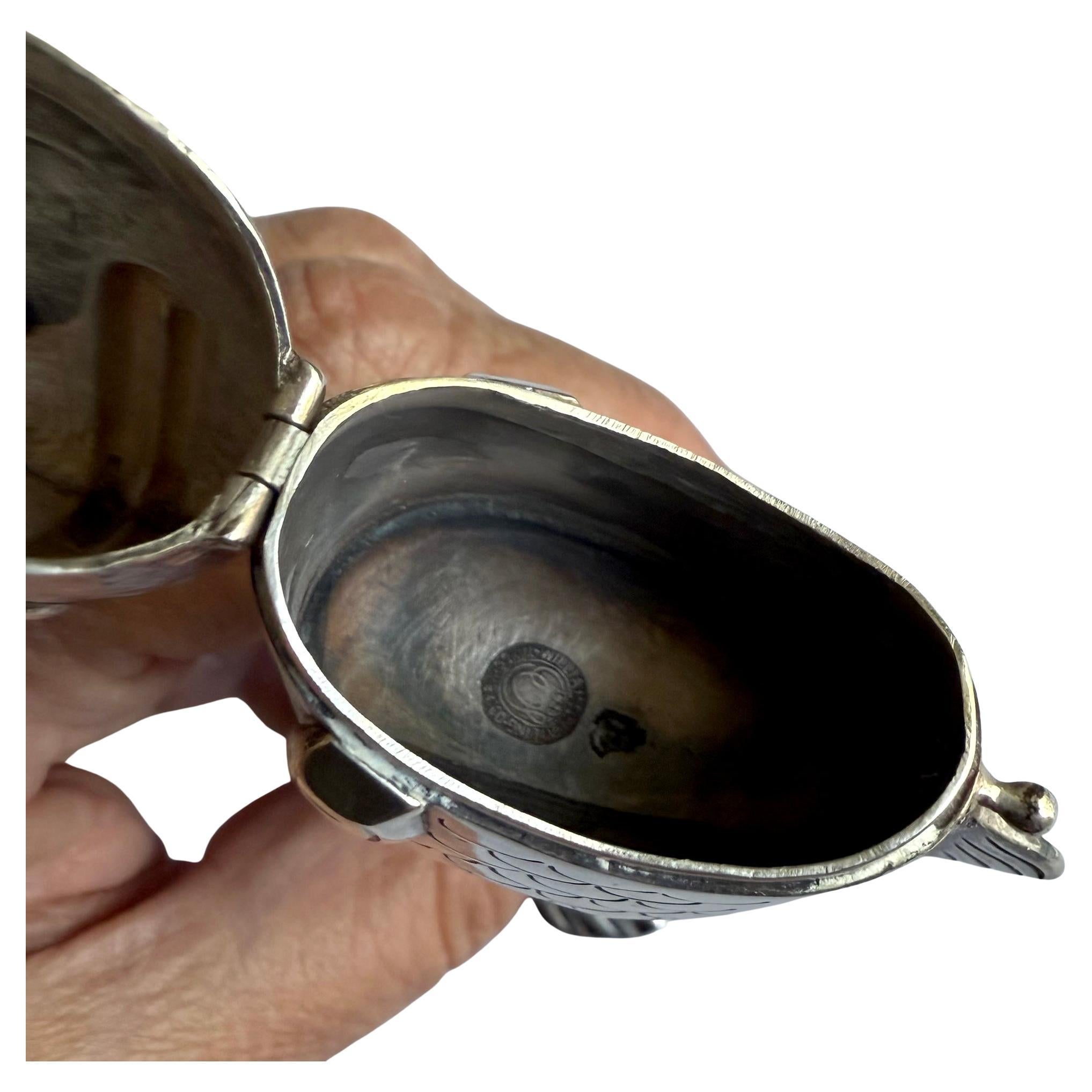 William Spratling Mexican Modernist Articulating Fish Spice Stash Box 5
