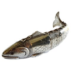 William Spratling Mexican Modernist Articulating Fish Spice Stash Box