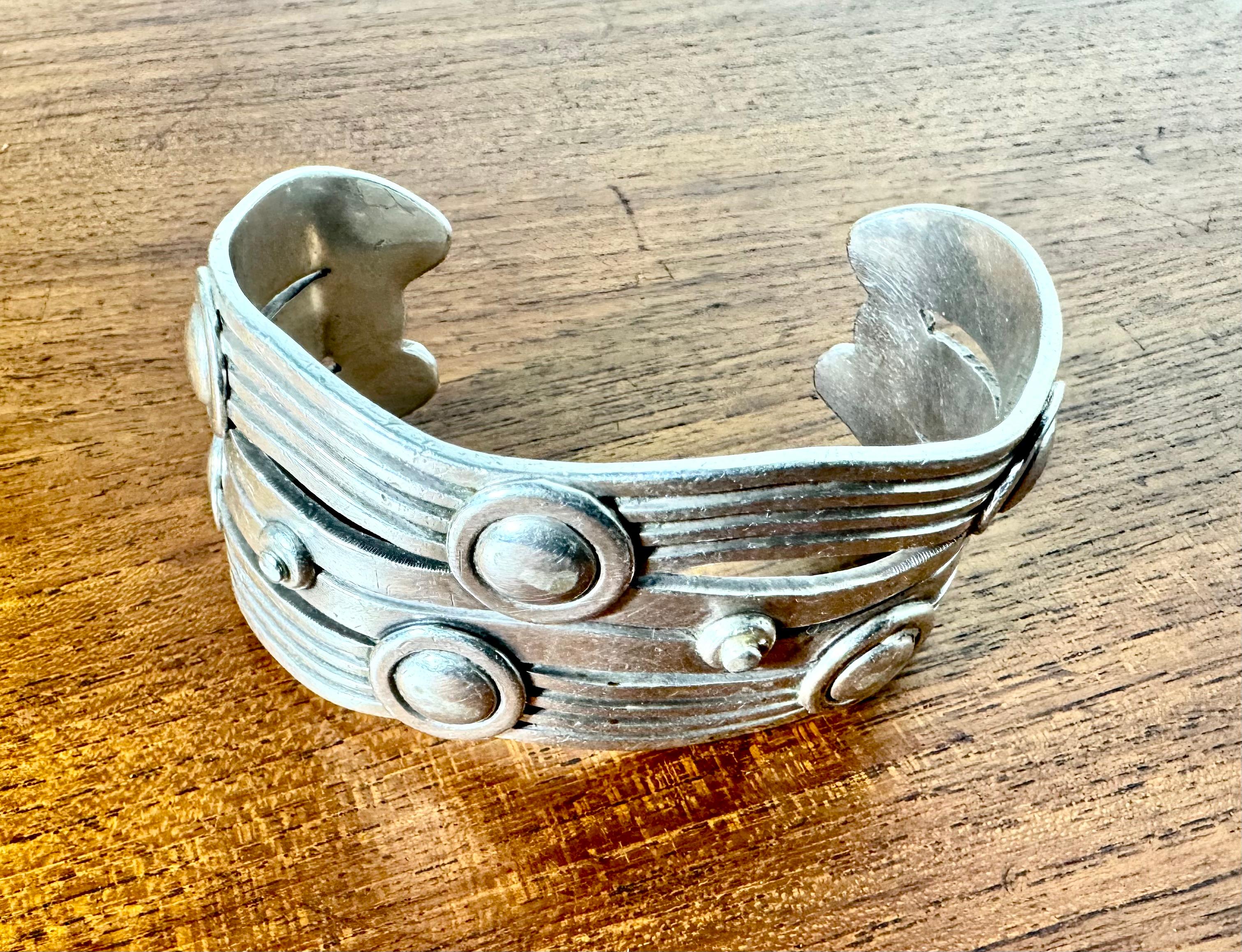 Fatto a mano William Spratling River of Life, bracciale in argento messicano. peso 96g in vendita