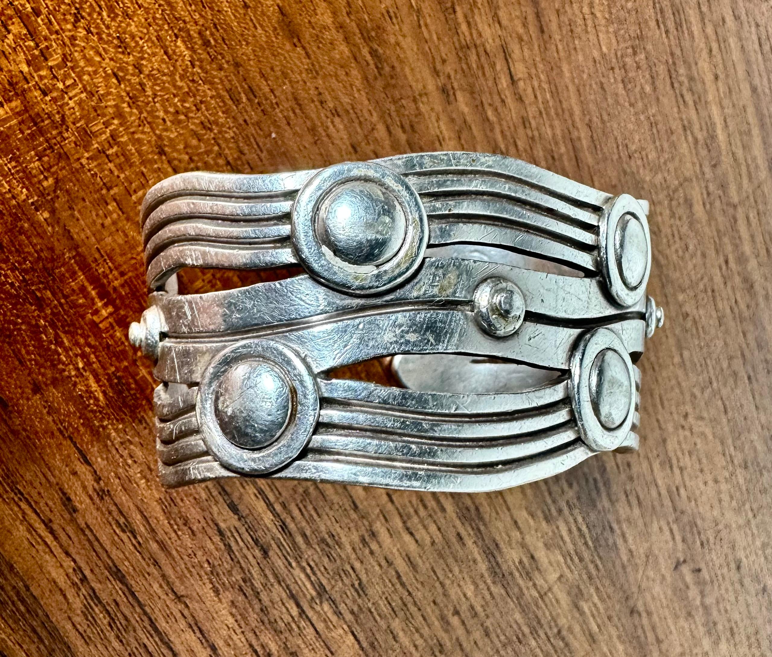 William Spratling River of Life, bracciale in argento messicano. peso 96g In condizioni buone in vendita a Buffalo, NY