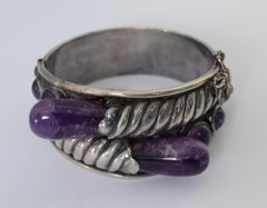 William Spratling Armband aus Sterlingsilber und Amethyst