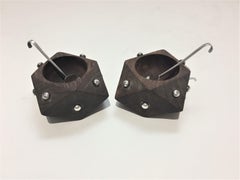 William Spratling Style Sterling Silver and Rosewood Salt Cellars