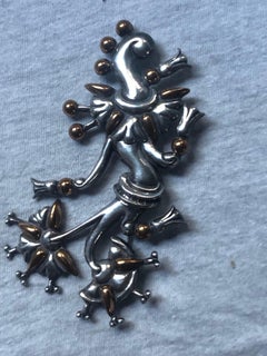 William Spratling "Árbol de la vida" Broche de plata y cobre