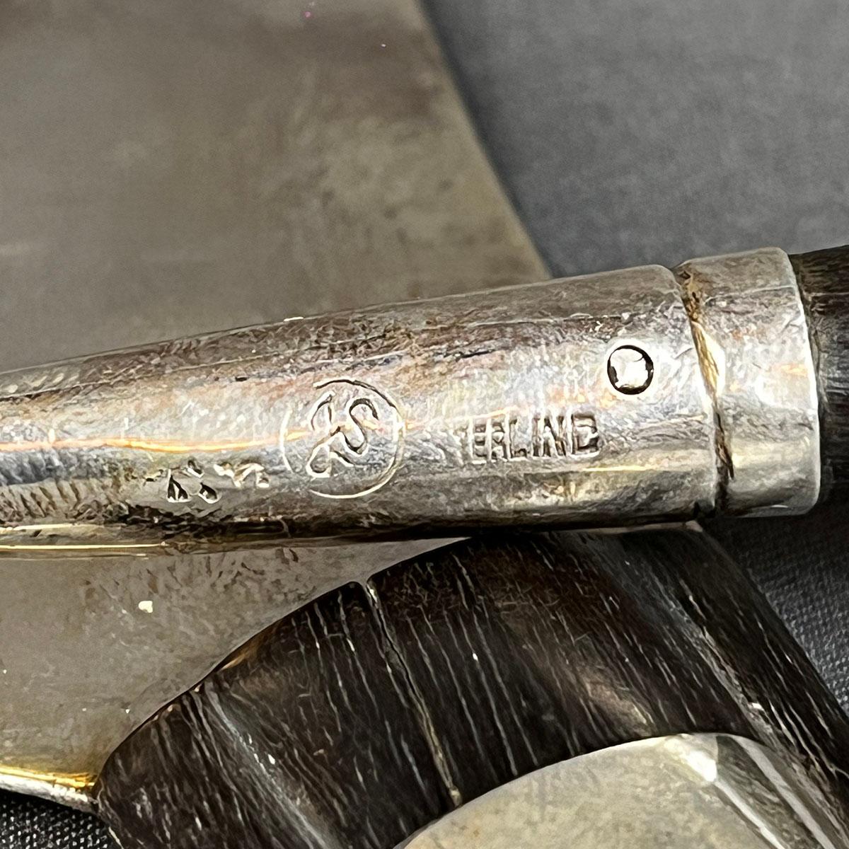 Planche à fromage William Spratling Wood en argent sterling avec couteau et cuillère à sauce en vente 5