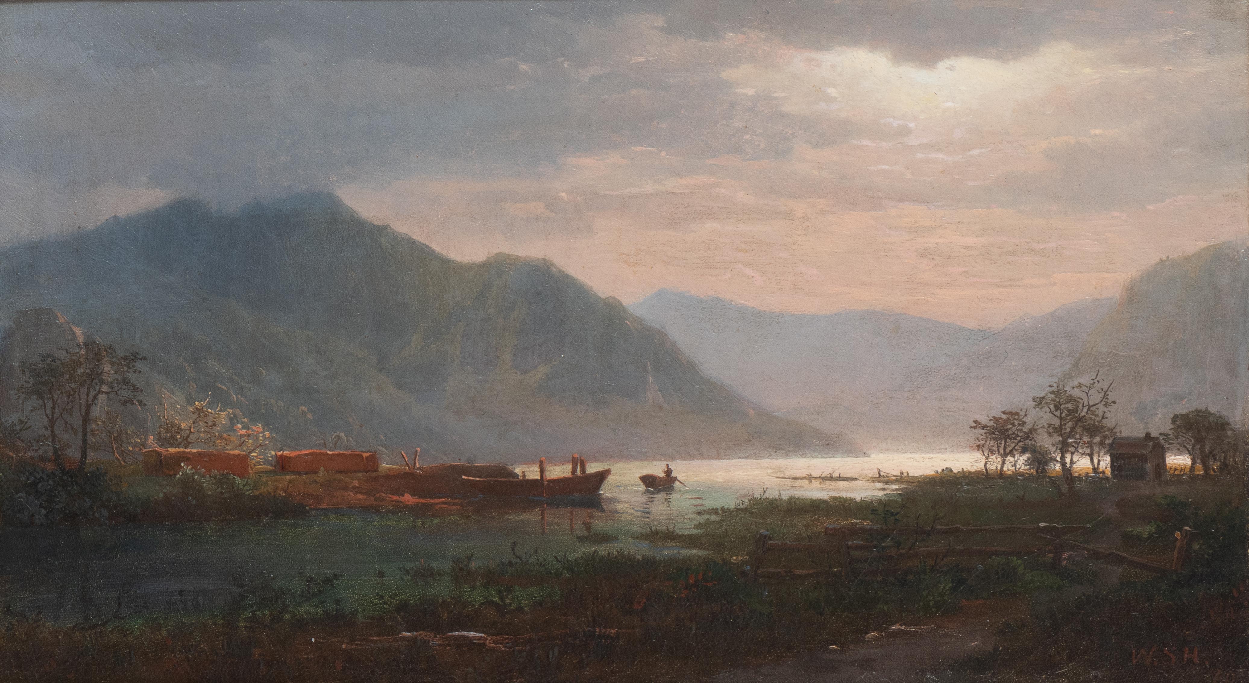 Landscape Painting de William Stanley Haseltine - Mañana en el río