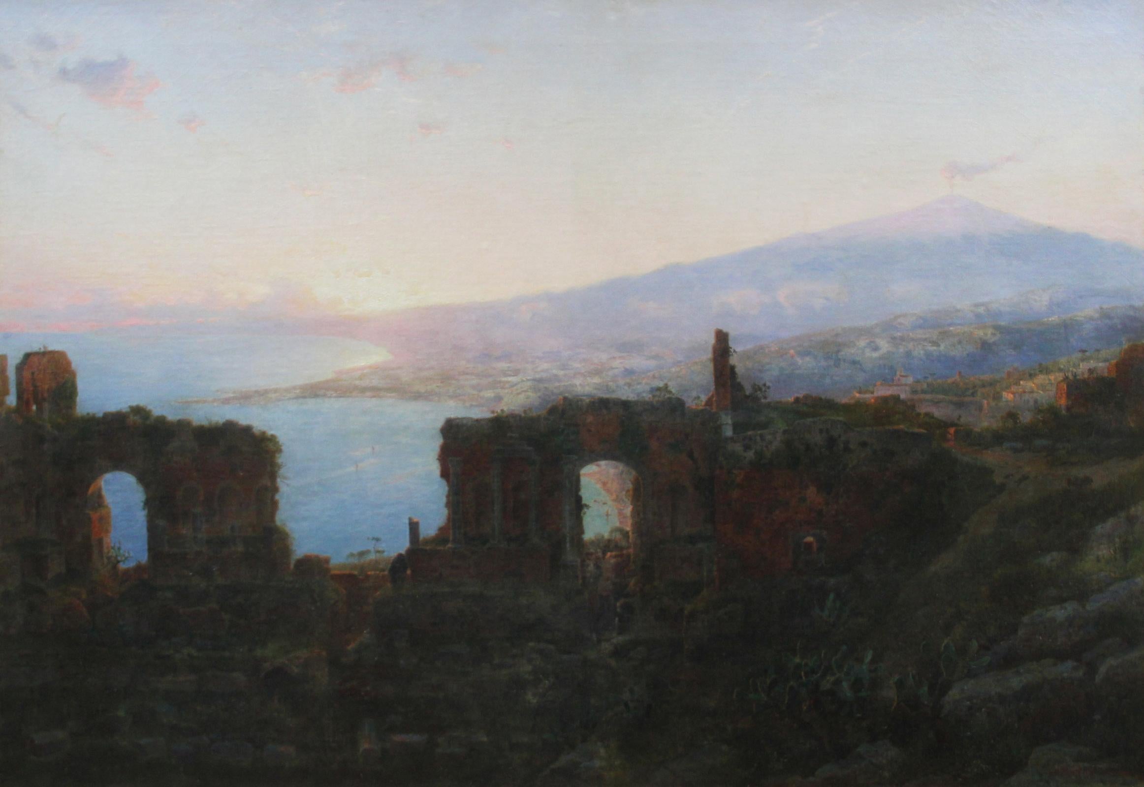William Stanley Haseltine, Mt. Aetna from Taormina, Oil on Canvas, ca. 1876 1
