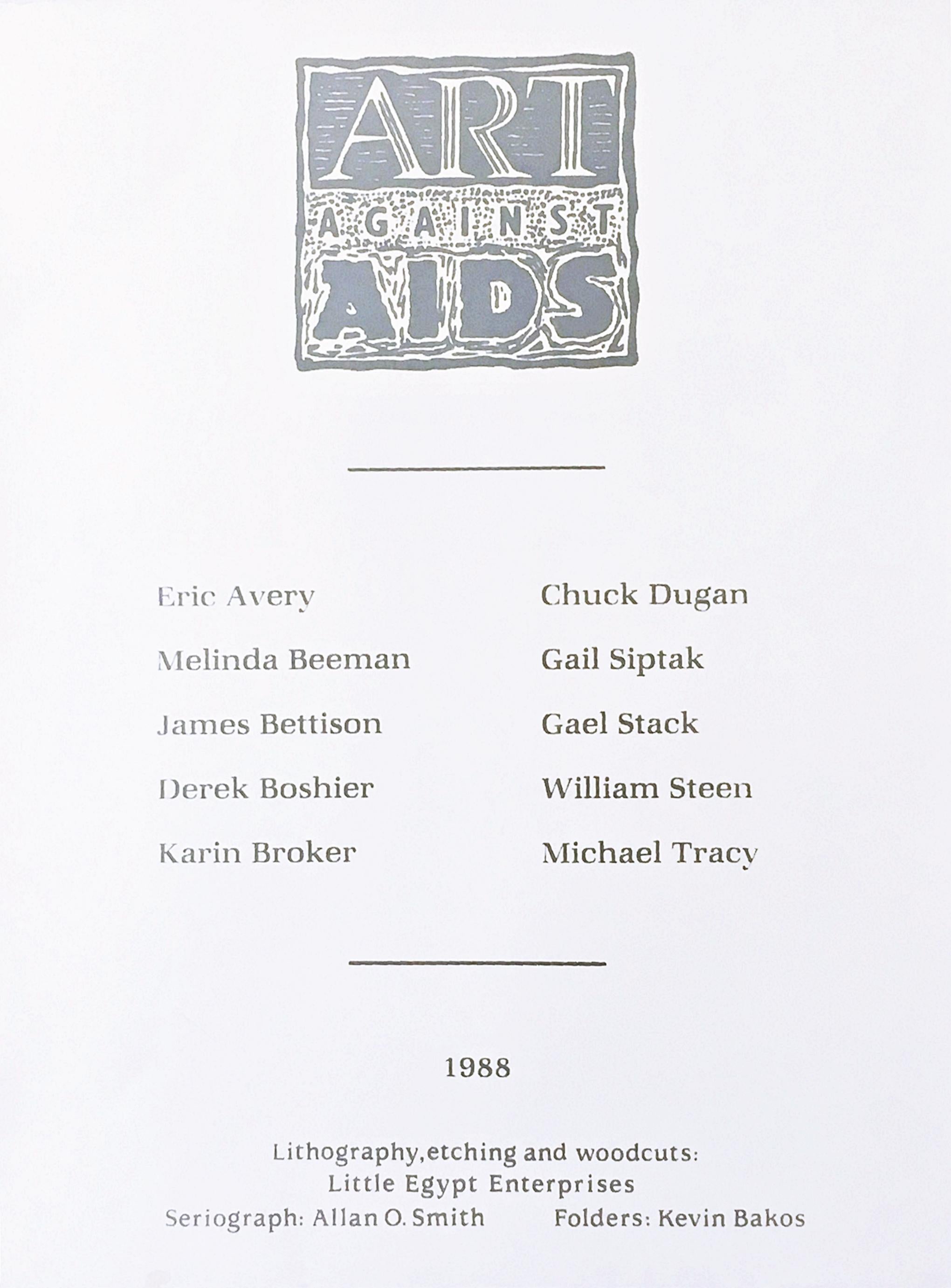 Lithographie ohne Titel, aus dem Portfolio Art Against AIDS, signiert/numberiert 38/50  im Angebot 1