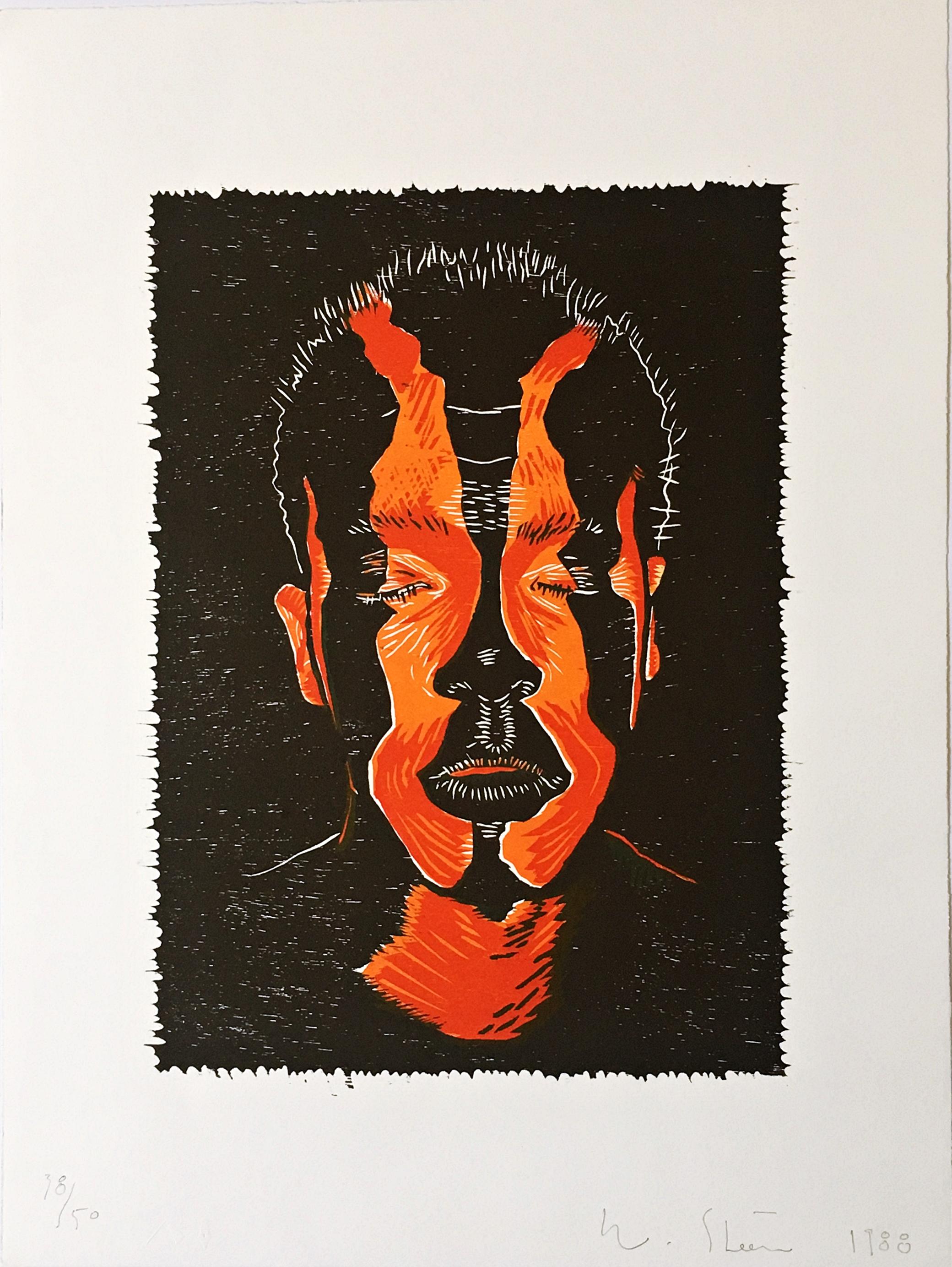 William Steen Figurative Print - Untitled lithograph, from the Art Against AIDS Portfolio, signed/numbered 38/50 