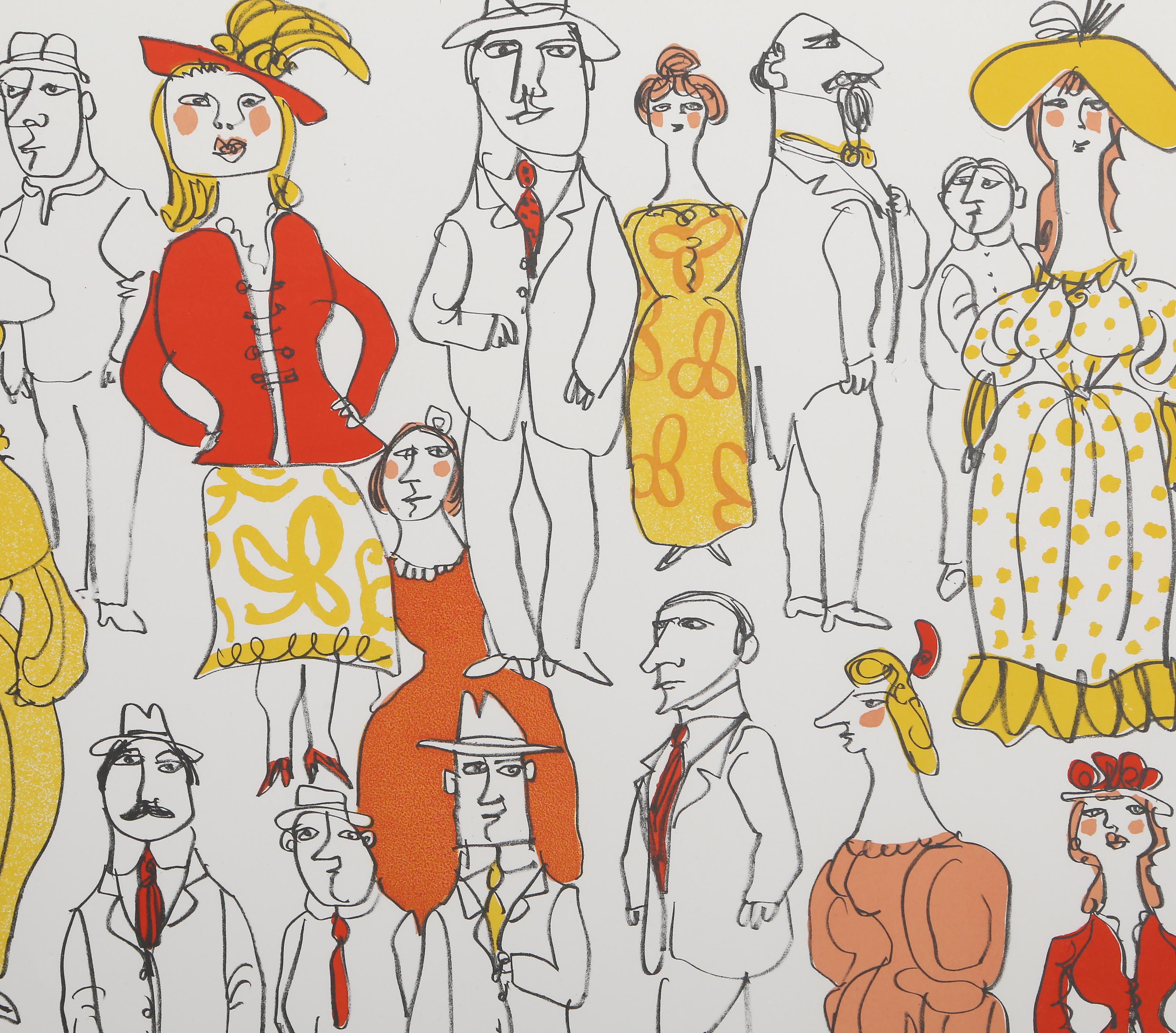 Family Reunion, Signed Lithograph by William Steig - Print by William Steig (b.1907)