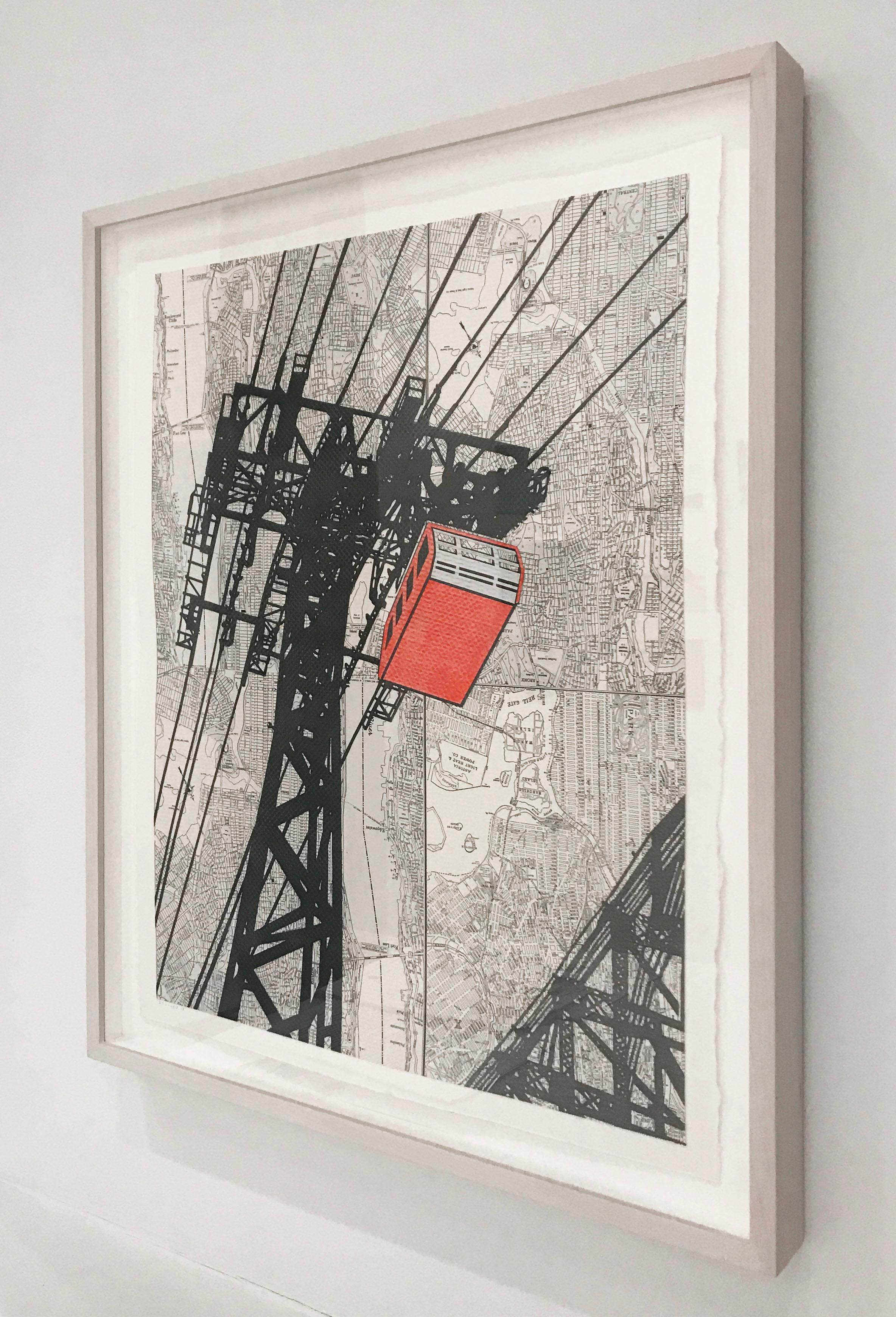 Roosevelt Island Tram - Contemporary Mixed Media Art by William Steiger