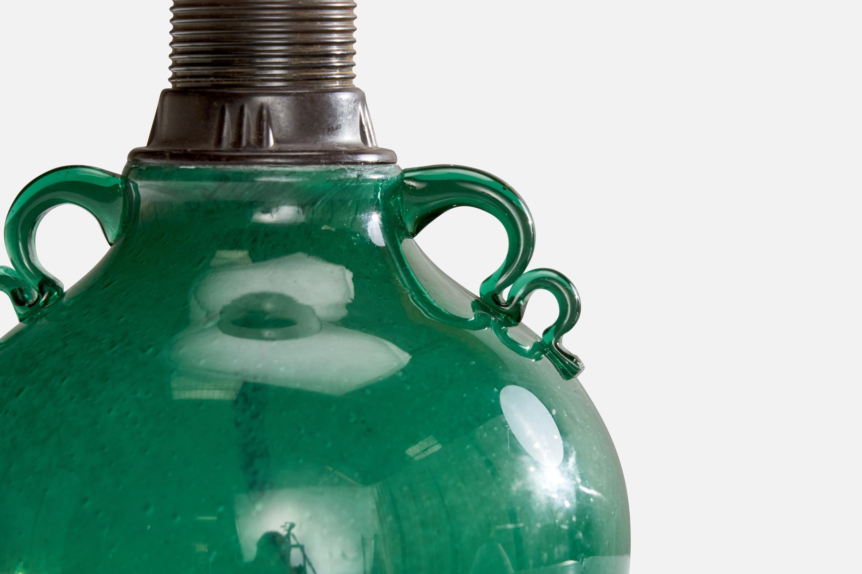 Swedish WIlliam Stenberg, Table Lamp, Glass, Sweden, 1940s For Sale