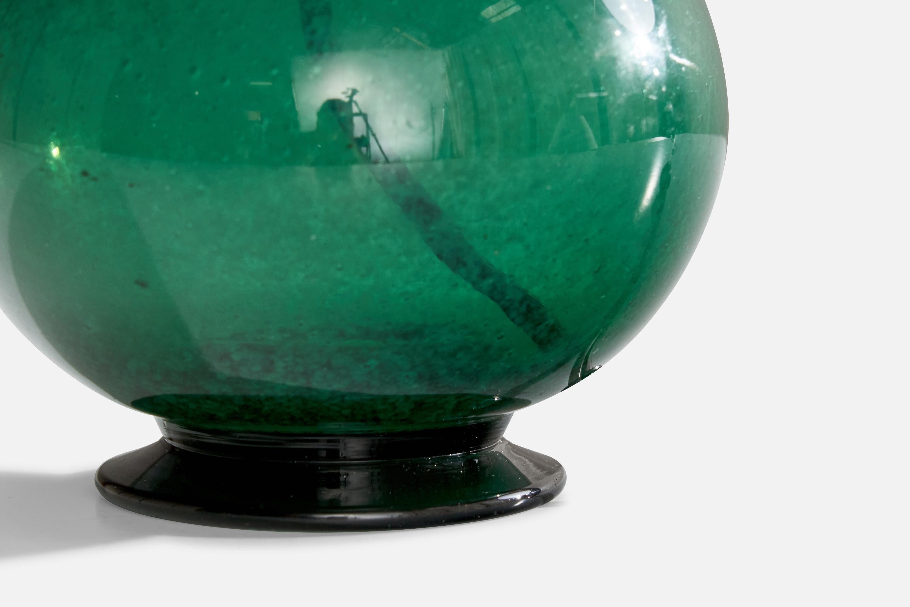 Mid-20th Century WIlliam Stenberg, Table Lamp, Glass, Sweden, 1940s For Sale