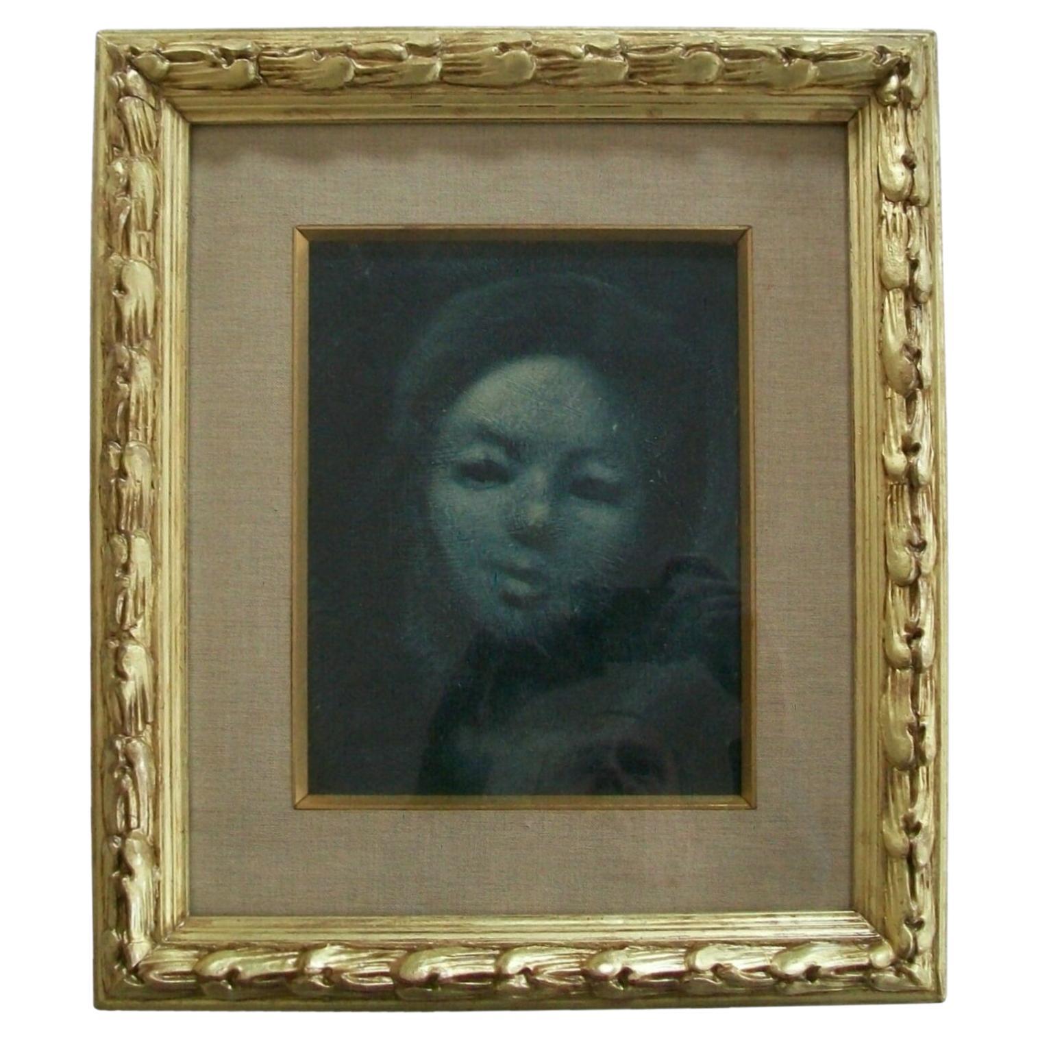 William Stilson, Mid-Century American Framed Portrait Painting, circa 1964 For Sale