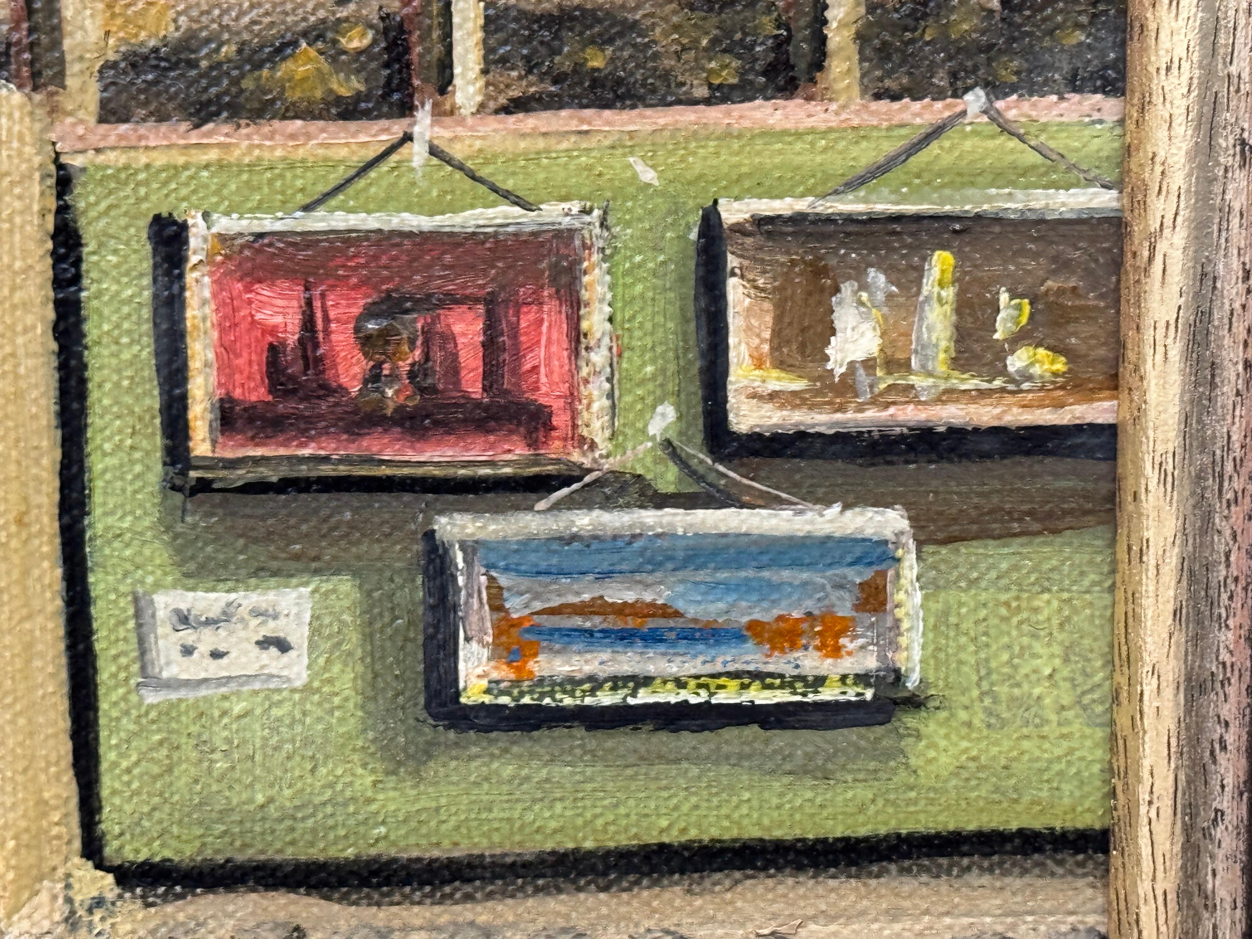 Vintage 1970's Harbour Scene with Moored Boats & Fishermen by British Artist For Sale 6