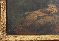 William R. Stone Landscape Oil Painting Entitled “Black Horse Tavern”