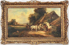 William R. Stone Landscape Oil Painting Entitled “Black Horse Tavern”