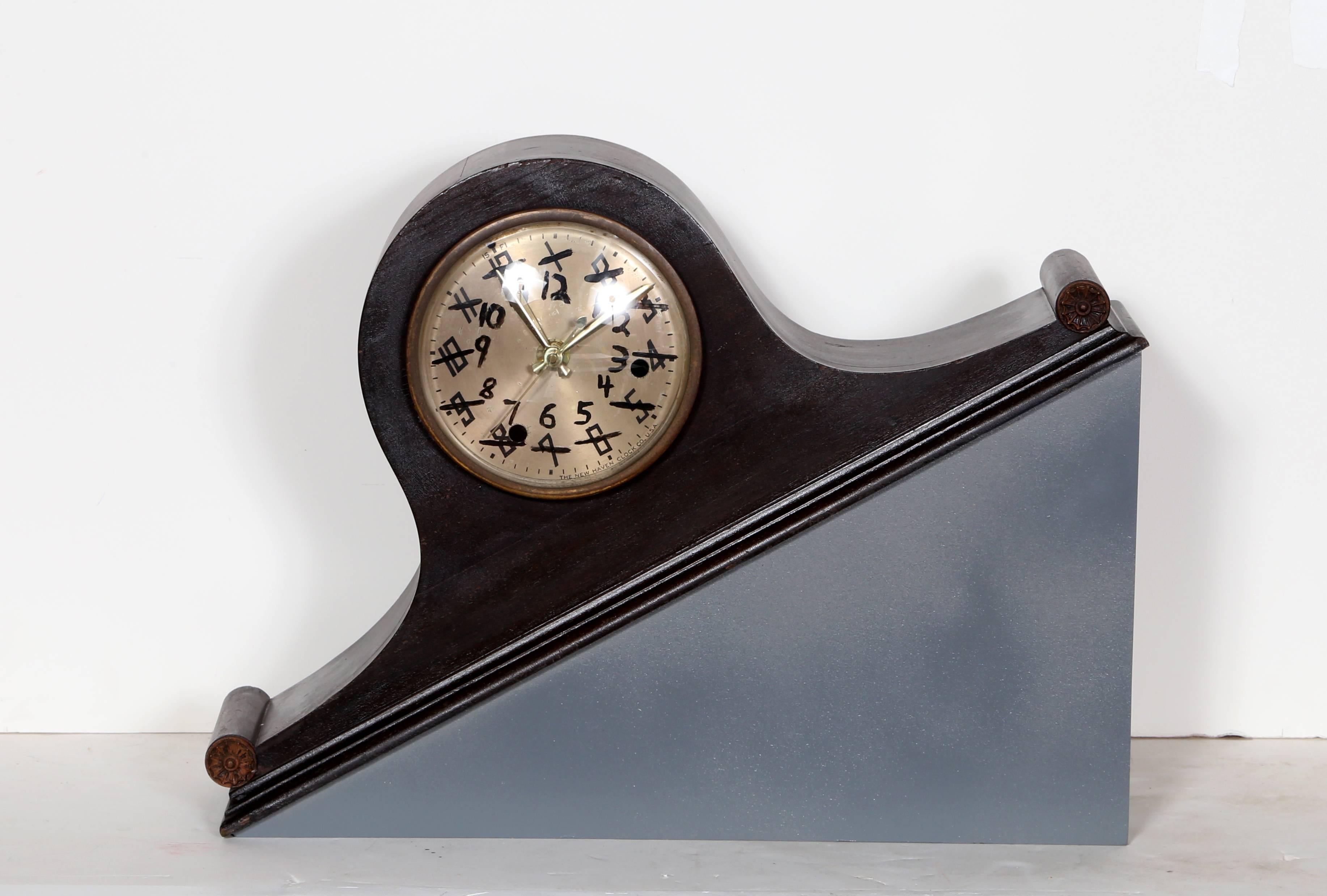 Artist:	Willam Stone, American XXth - XXIst
Title: Correct Time
Year: 1987
Medium:	Marker on Clock on Base, signed, titled and numbered on bottom
Edition: 4/10
Size:	26 in. x 25 in. x 3 in. (66.04 cm x 63.5 cm x 7.62 cm)