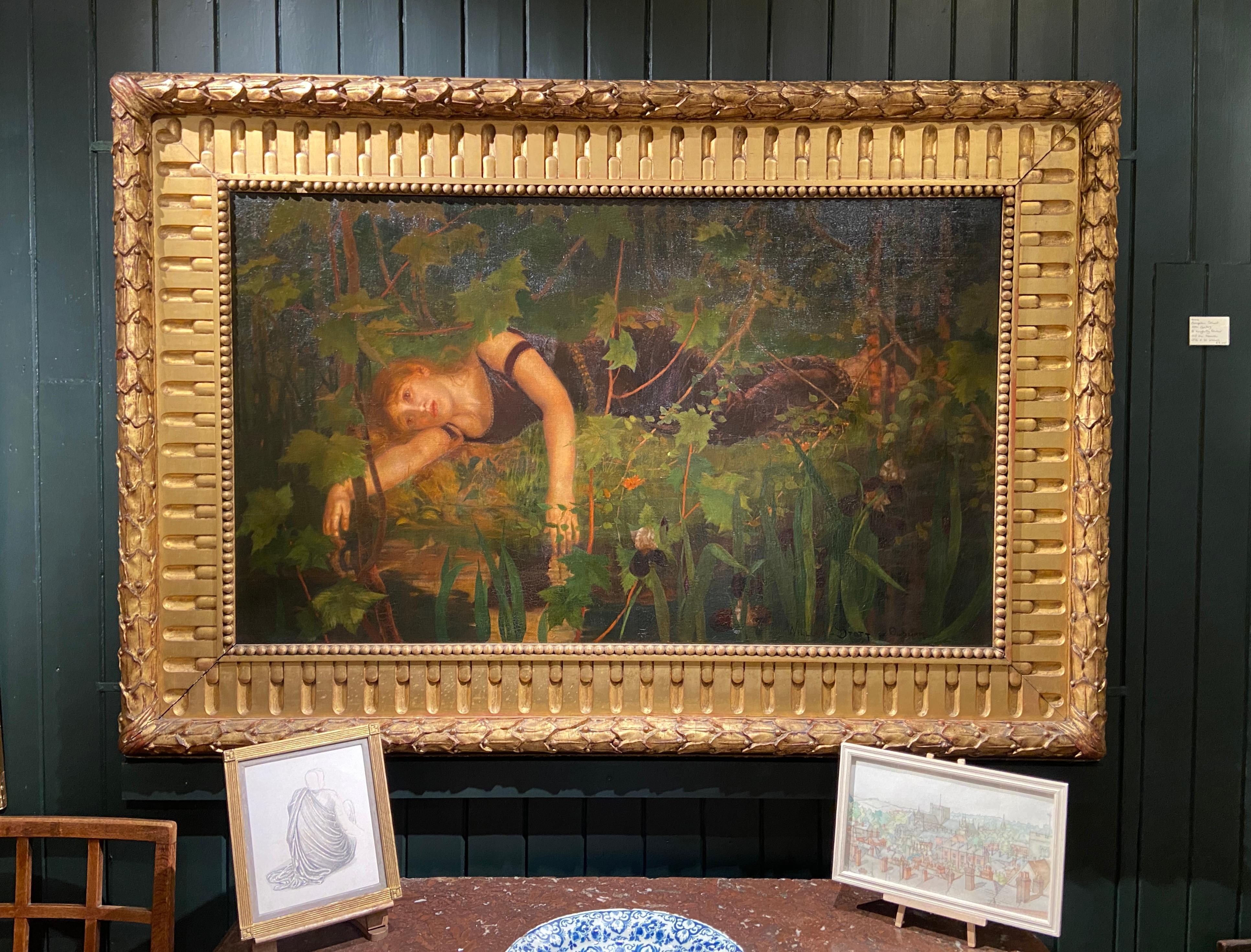 Oil on canvas, signed lower right
Image size: 33 1/2 x 56 1/2 inches (85 x 143 cm)
Original gilt frame




Provenance
With the artist's son, Millie Dow Stott Esq., until 1912.
Artist's Studio Sale, Christies, November 1913.
Private