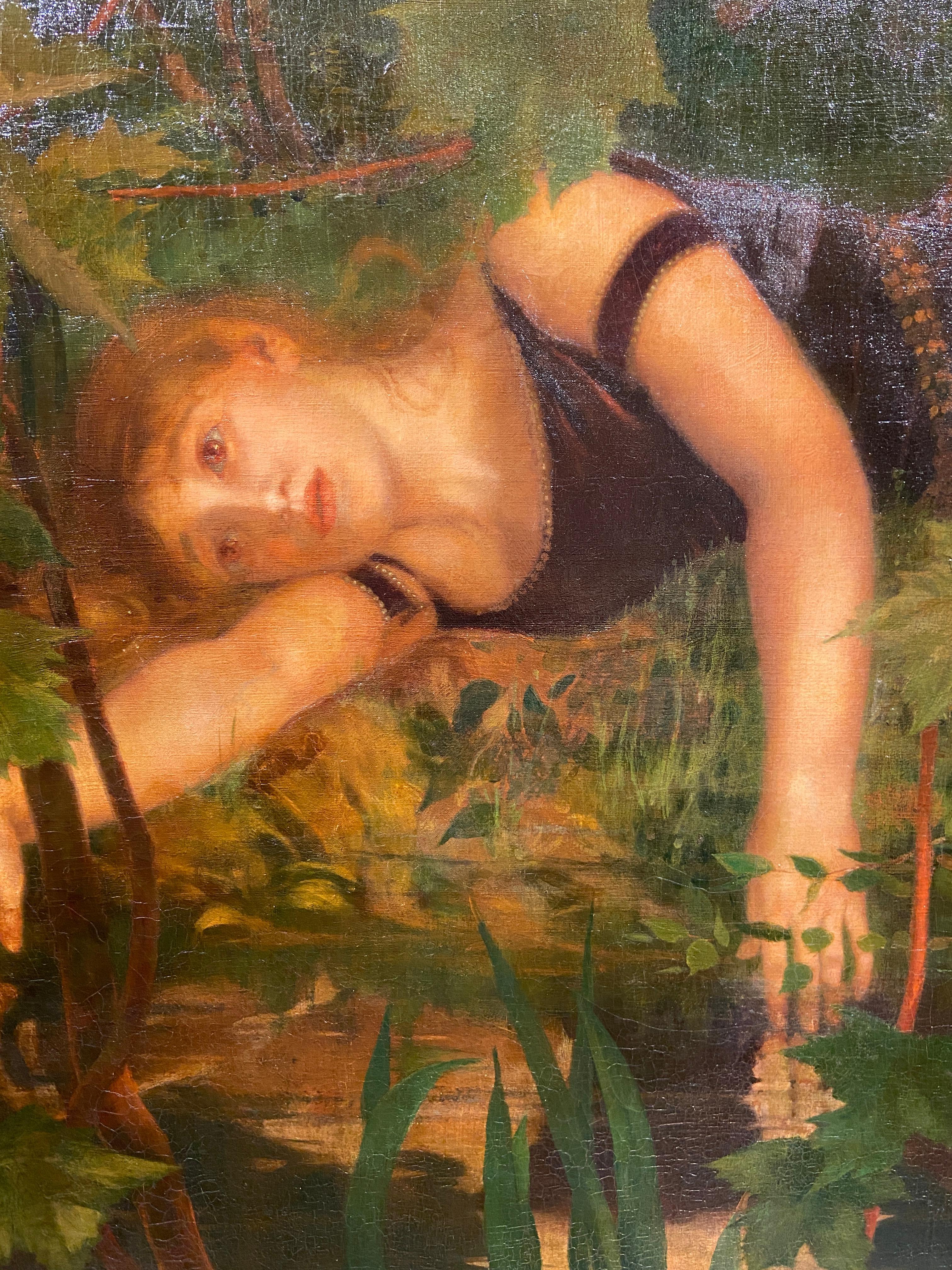 Ophelia, Victorian 19th Century Royal Academy Oil Painting For Sale 2