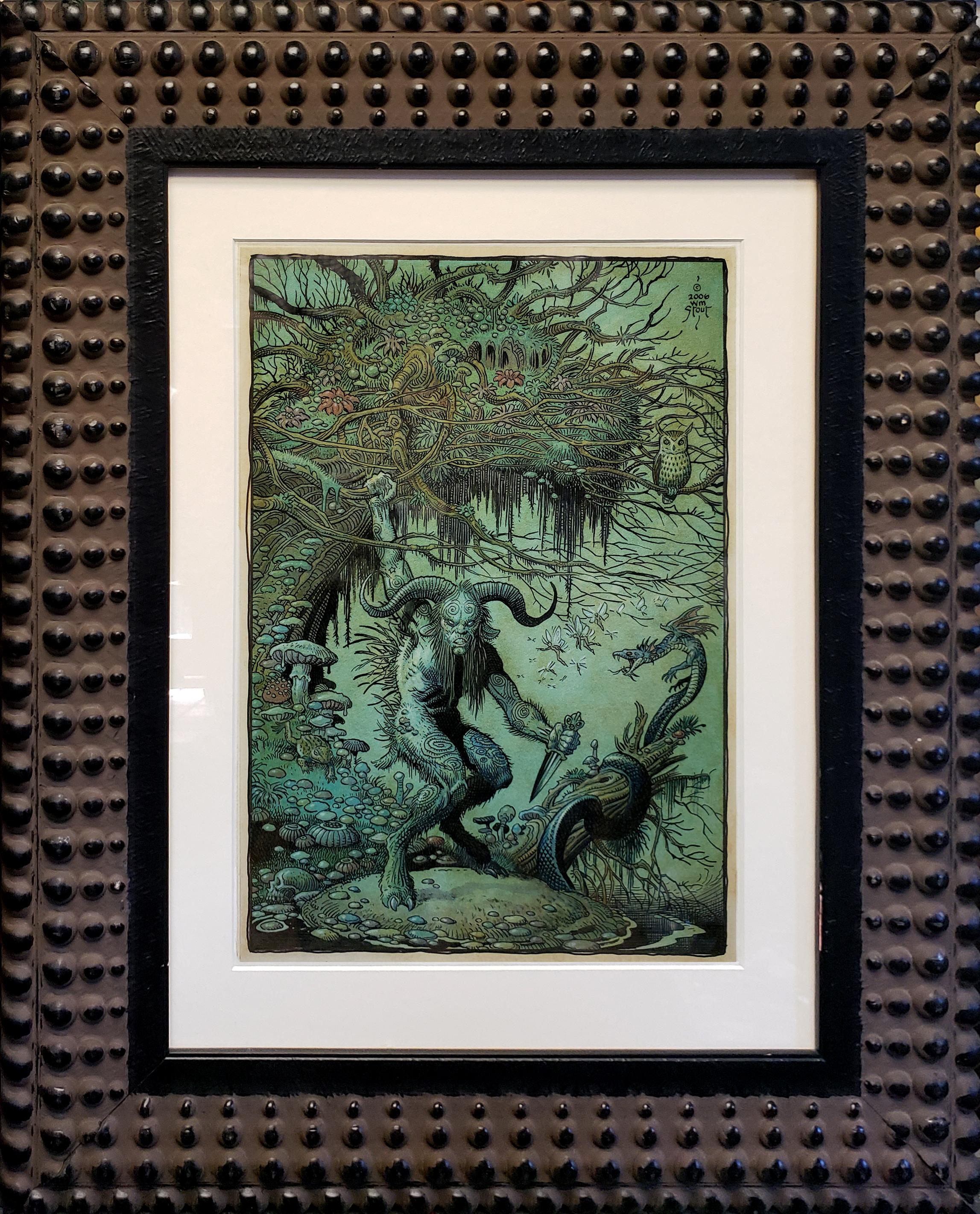 The Faun - Mixed Media Art by William Stout