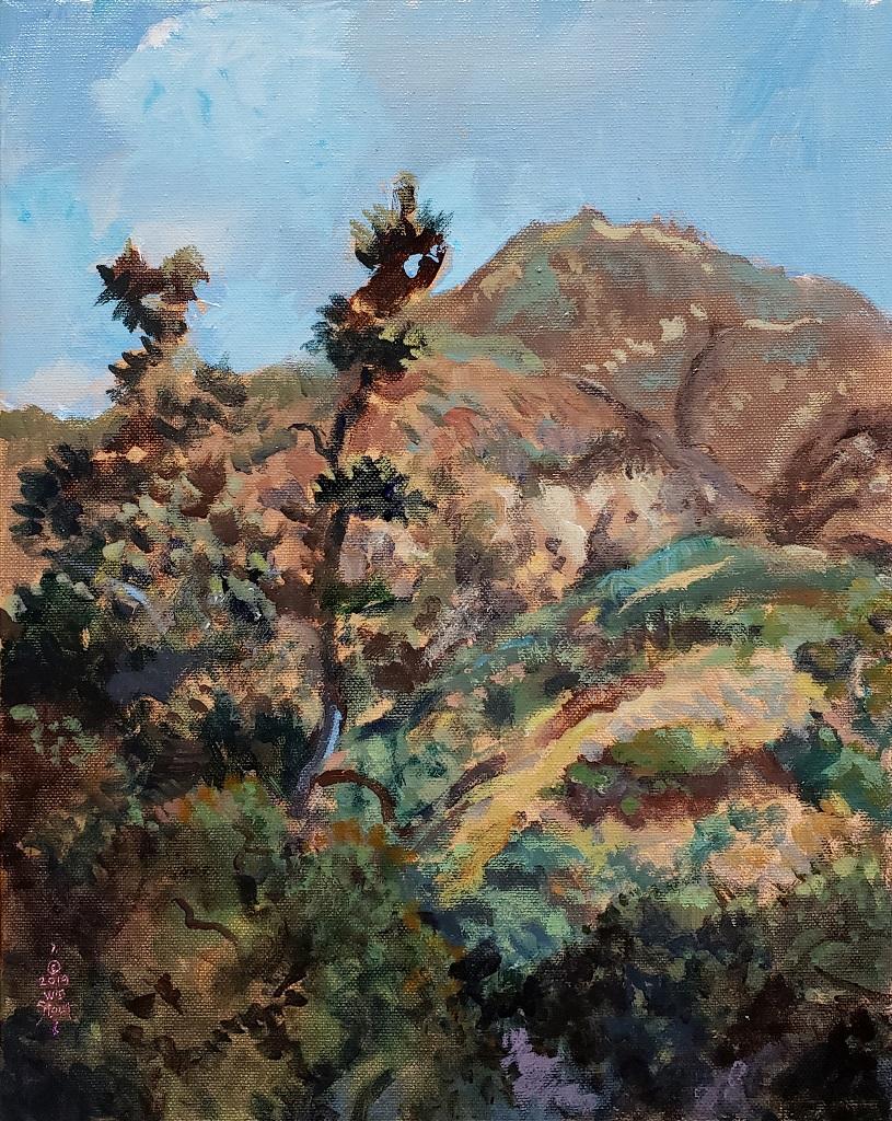 Gentle Peak, Eaton Canyon - Painting by William Stout