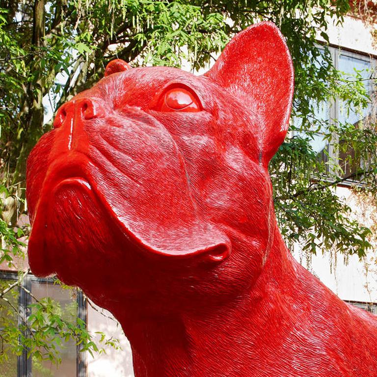 Gran Bulldog Francés clonado rojo - Sculpture Arte pop de William Sweetlove