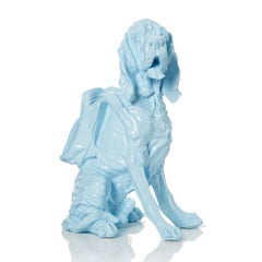Cloned blue Bloodhound with Backpack (light blue)